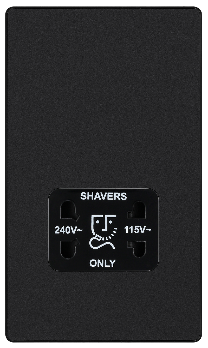BG Electrical Evolve Matt Black - Double switched, double pole