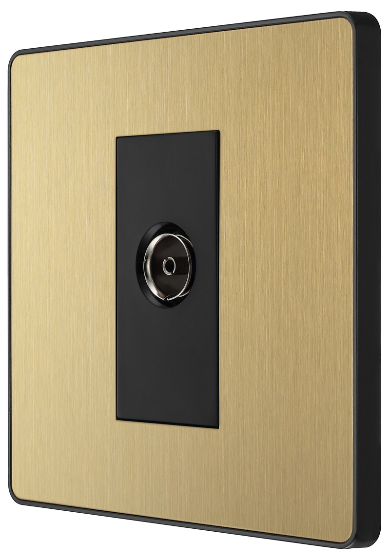 BG Electrical Evolve Satin Brass - Single, co-axial
