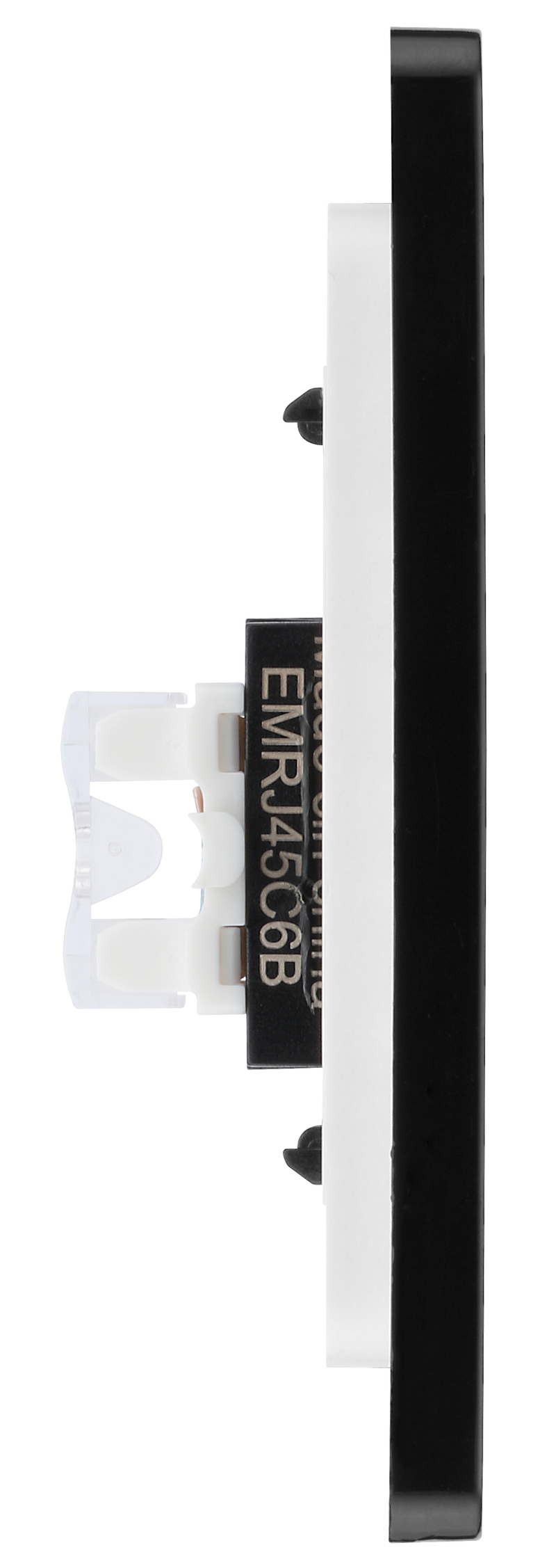 BG Electrical Evolve Matt Black - Single, RJ45 telephone socket