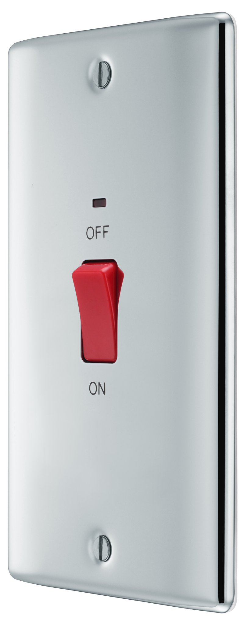 BG Electrical Nexus Metal Polished Chrome - 45A, double pole, large plate, with indicator