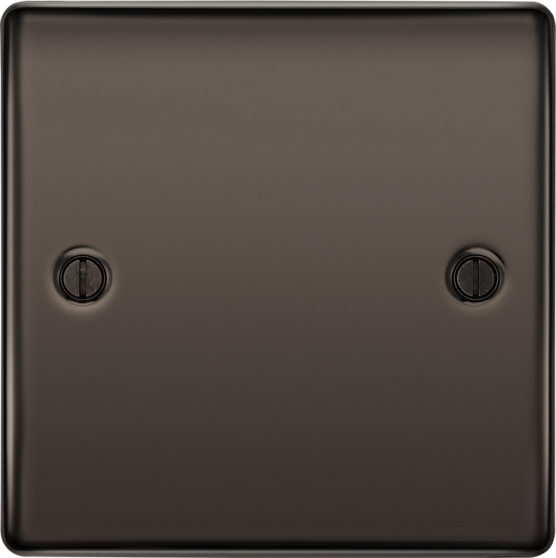 BG Electrical Nexus Metal Black Nickel - Single, blank plate