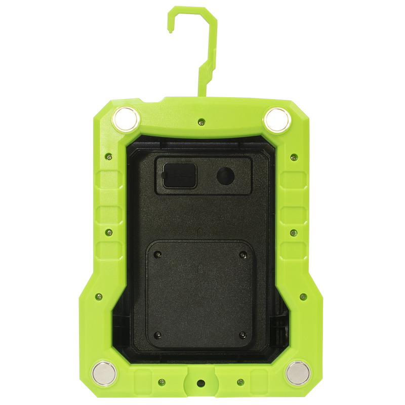 Luceco Folding Magnetic - USB-C rechargeable magnetic worklight with Power-bank for charging devices. Fully adjustable with and 3 lighting modes up to 1300 Lumens making ideal for professional and recreational applications.
