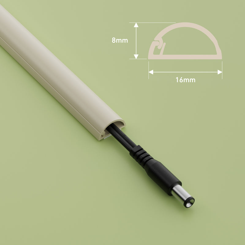 D-Line Trunking - 16x8mm Magnolia 3m Self Adhesive Length