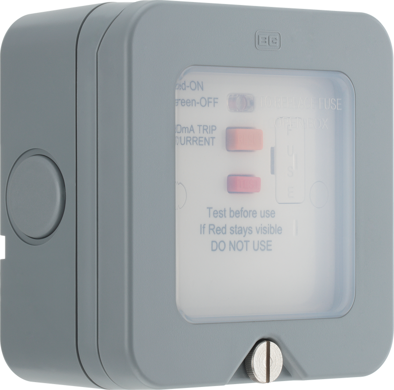 BG Electrical Weatherproof Storm - Unswitched and fused Type A RCD, IP66