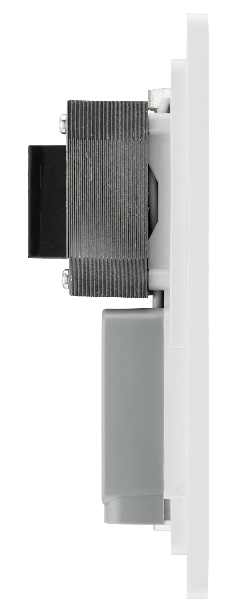 BG Electrical Evolve Brushed Steel - 115/240V dual voltage shaver socket