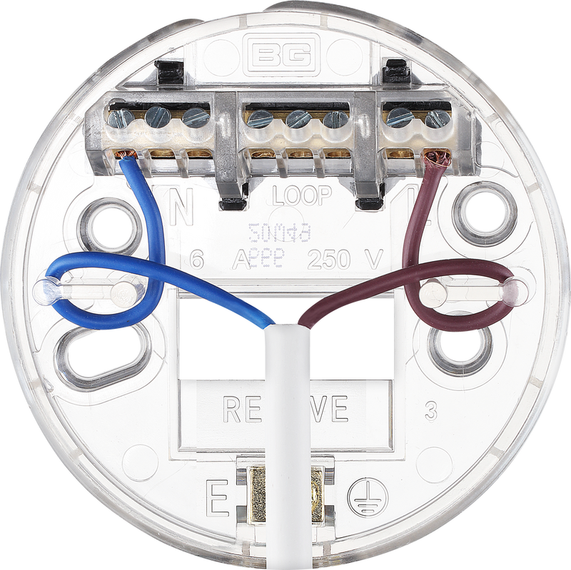 BG Electrical Ceiling Accessories - 6" flex and 3" base