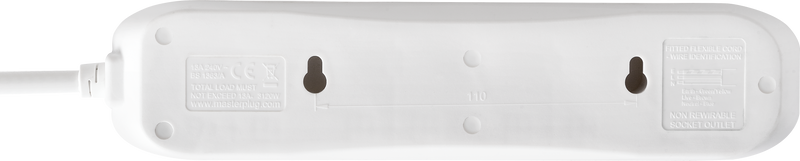 Masterplug Basic - 4 Sockets, 1m, 13A, White