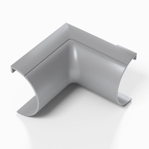 D-Line Trunking - 50x25mm Aluminium-Effect Internal Bend