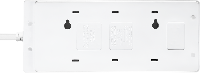 Masterplug Basic - 8 Sockets, 2m, 13A, White