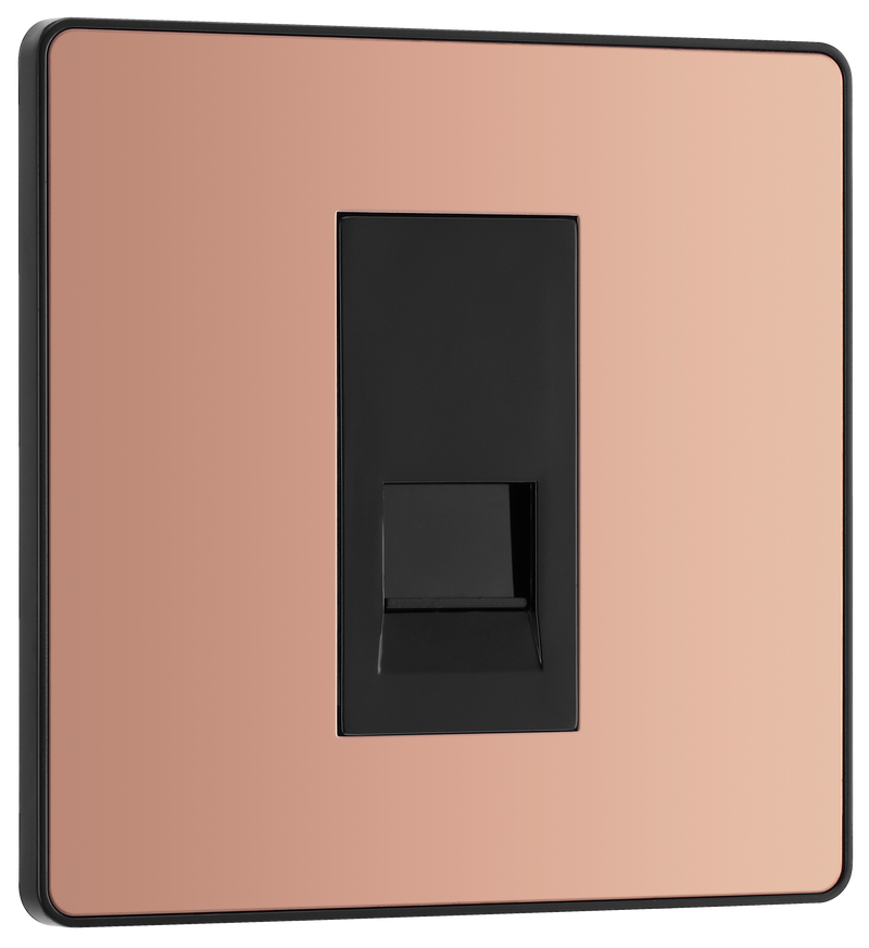 BG Electrical Evolve Polished Copper - Single, telephone socket, secondary