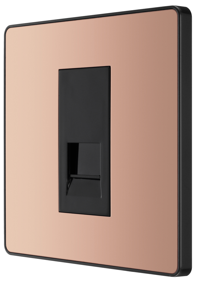 BG Electrical Evolve Polished Copper - Single, telephone socket, master