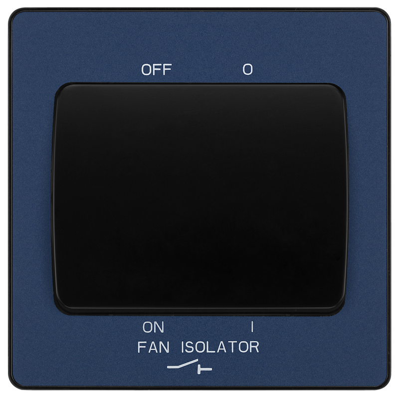 BG Electrical Evolve Matt Blue - Triple pole fan isolator