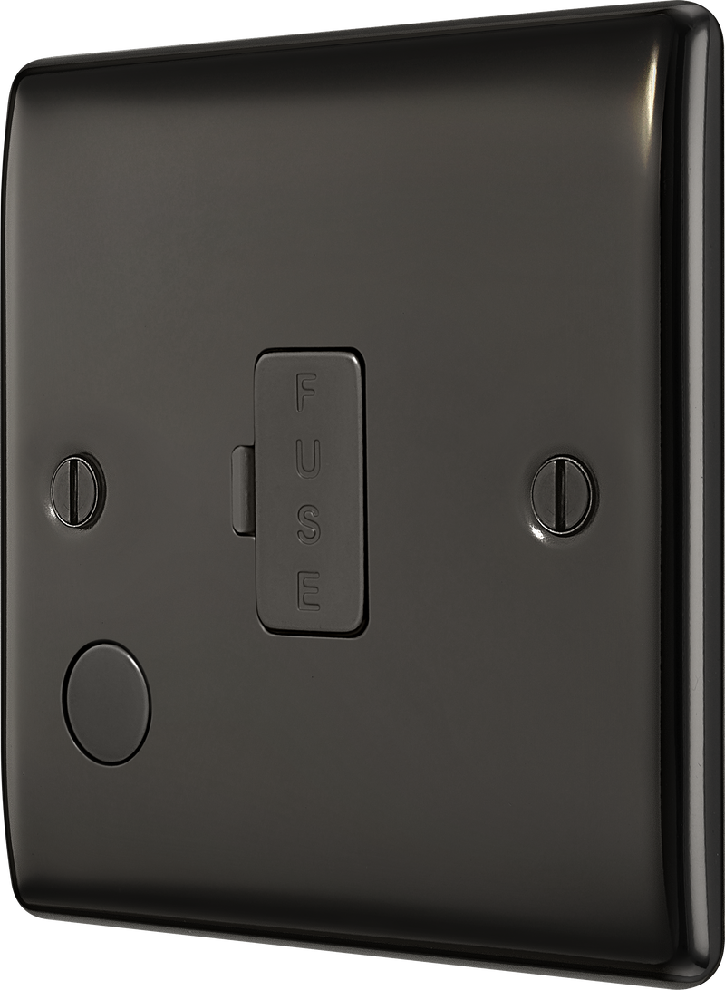 BG Electrical Nexus Metal Black Nickel - Unswitched and fused with flex outlet
