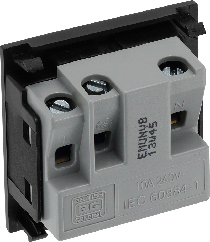 BG Electrical Euro Module - Universal unswitched socket