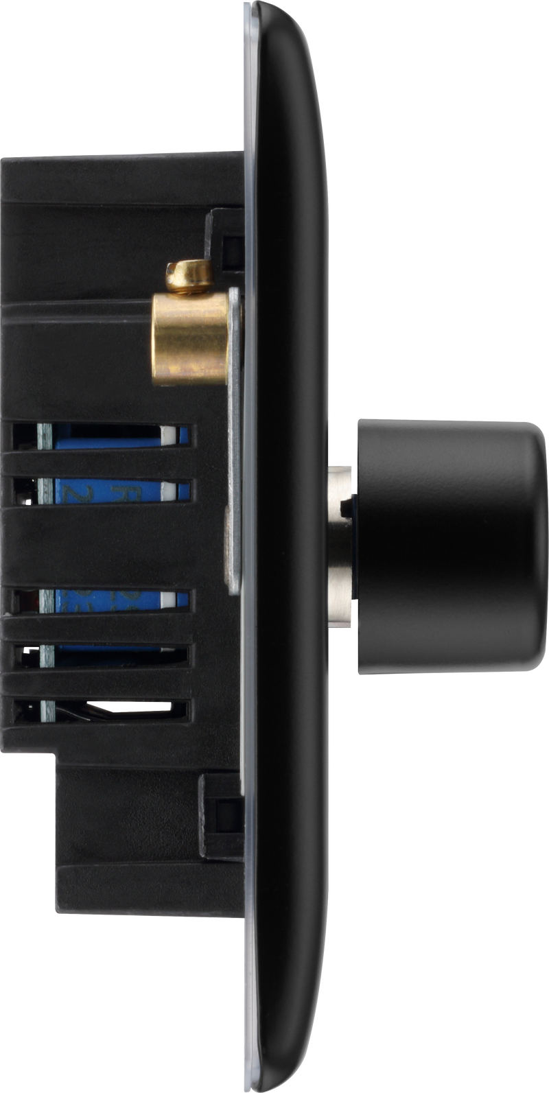 BG Electrical Nexus Metal Matt Black - Quadruple 2 way push 200W