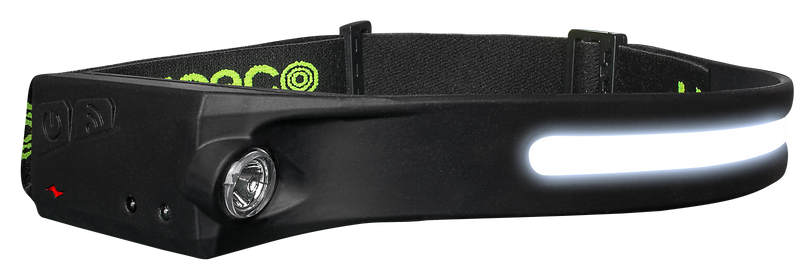 Luceco Head Torch - Flexable Headtorch with Motion Sensor 350lm+150lm USB Rechargeable