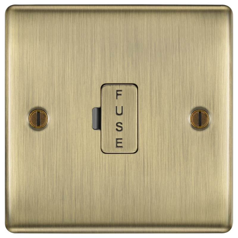 BG Electrical Nexus Metal Antique Brass - Unswitched and fused