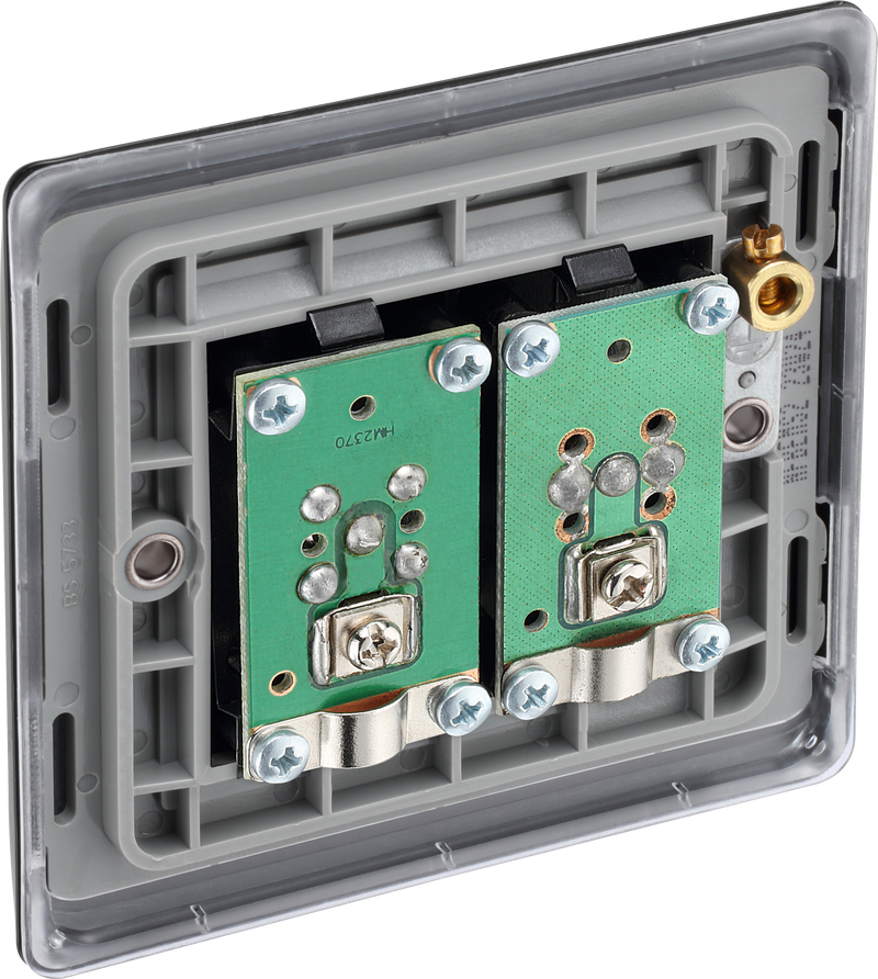BG Electrical Nexus Metal Matt Black - Double satellite and co-axial