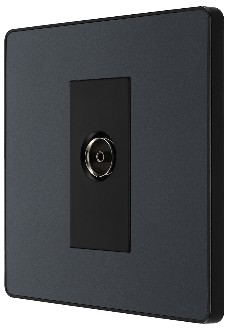 BG Electrical Evolve Matt Grey - Single, co-axial