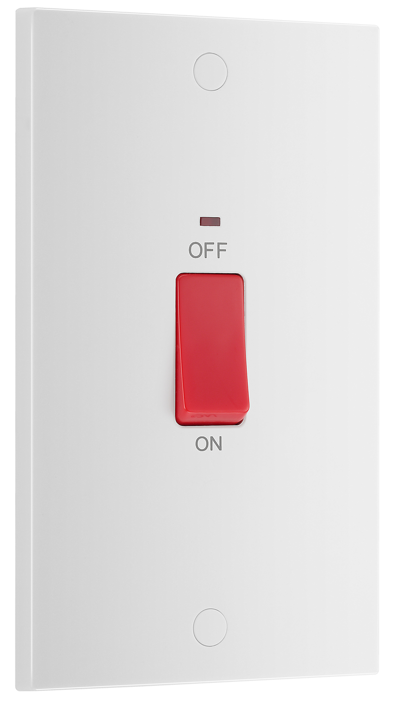 BG Electrical 900 Series - 45A, double pole, large plate, with indicator