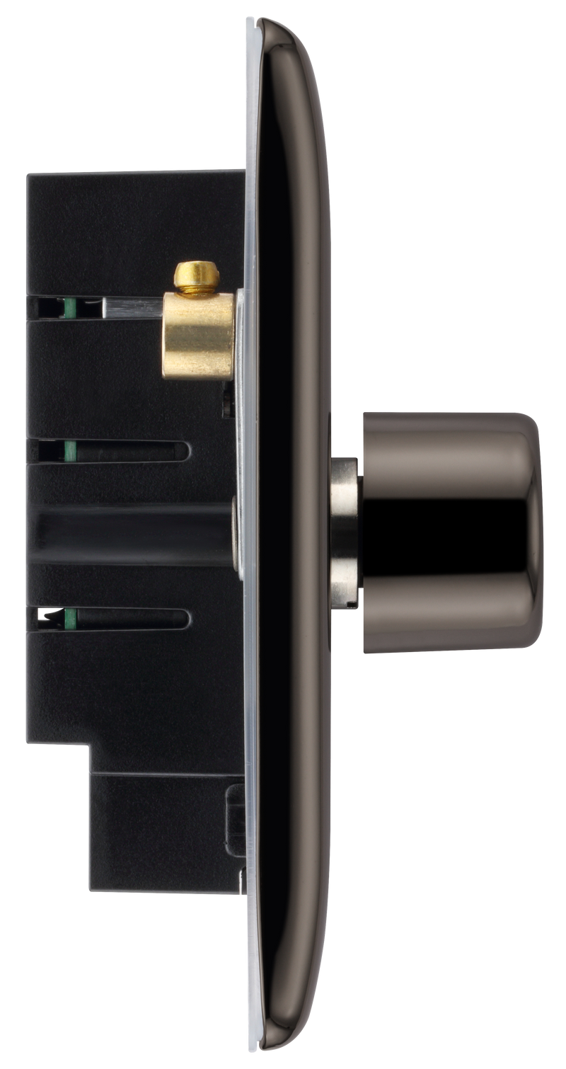 BG Electrical Nexus Metal Black Nickel - Single, 2 way push 200W