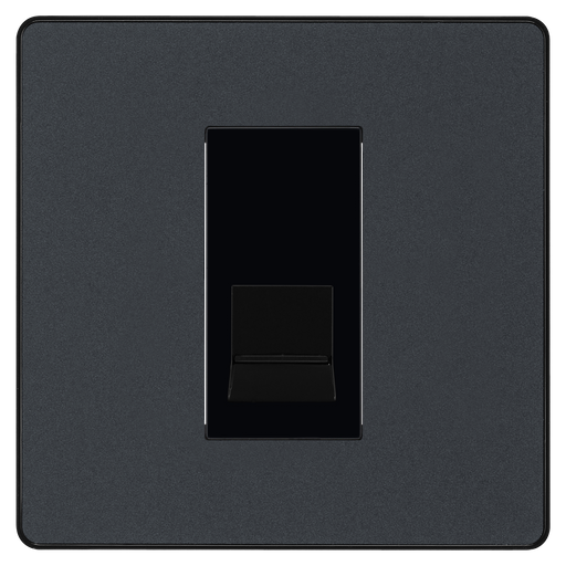 BG Electrical Evolve Matt Grey - Single, telephone socket, master