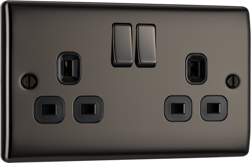 BG Electrical Nexus Metal Black Nickel - Double switched, double pole