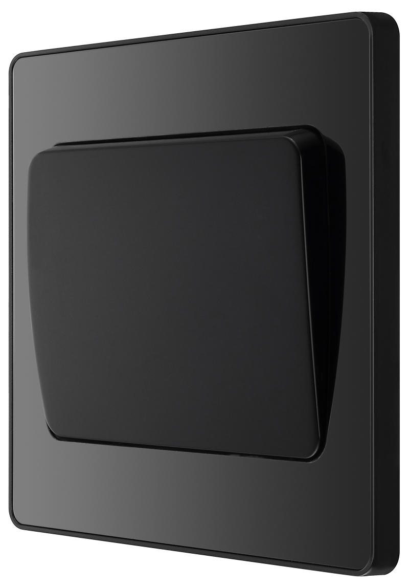 BG Electrical Evolve Black Chrome - Single, 2 way switch, wide rocker