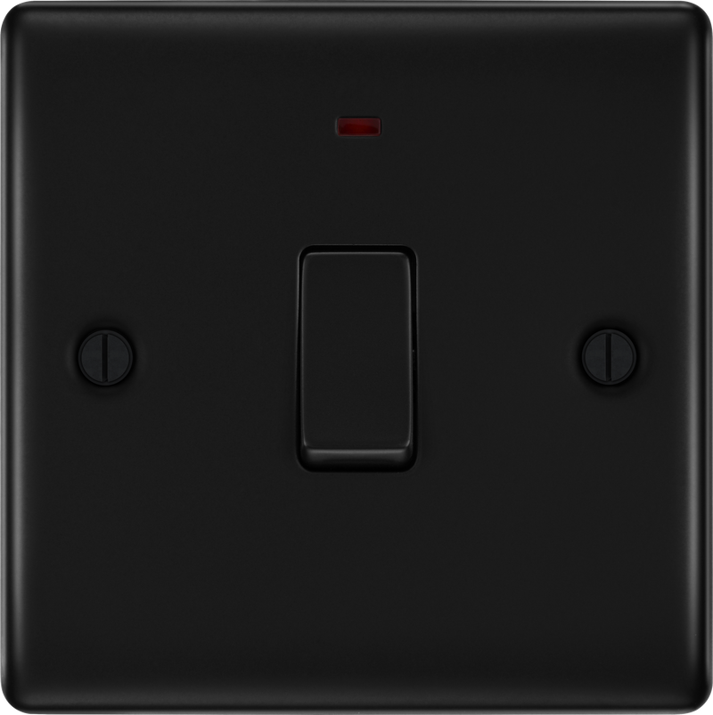 BG Electrical Nexus Metal Matt Black - 20A, double pole, with indicator