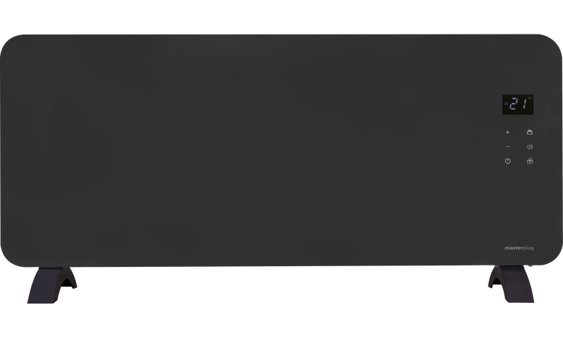 Masterplug Smart Energy - SmartEnergy Auraline. Glass Panel Heater, 2000W, Anthracite Grey