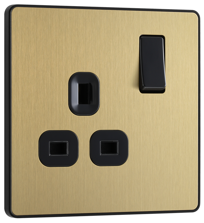 BG Electrical Evolve Satin Brass - Single, switched, single pole