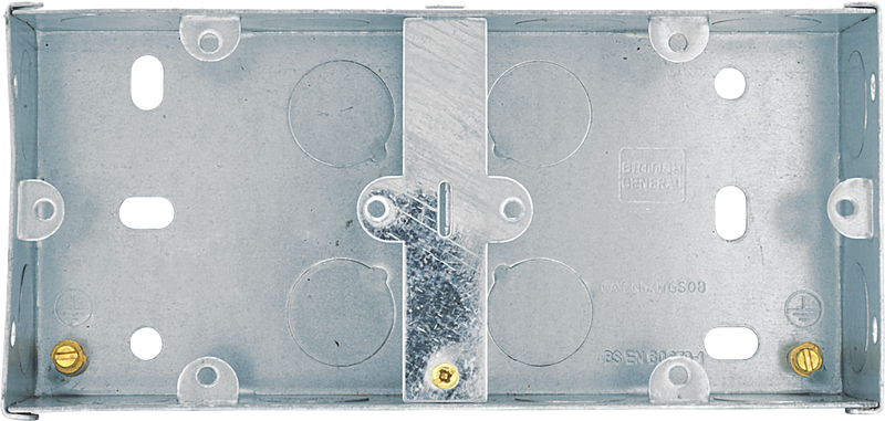 BG Electrical Contractor - Steel Knockout Box, Dual, 35mm