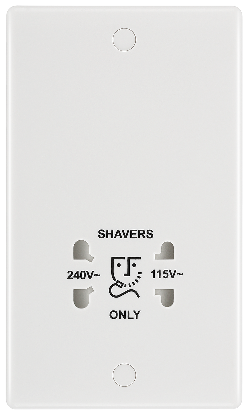 BG Electrical 800 Series - 115/240V dual voltage shaver socket