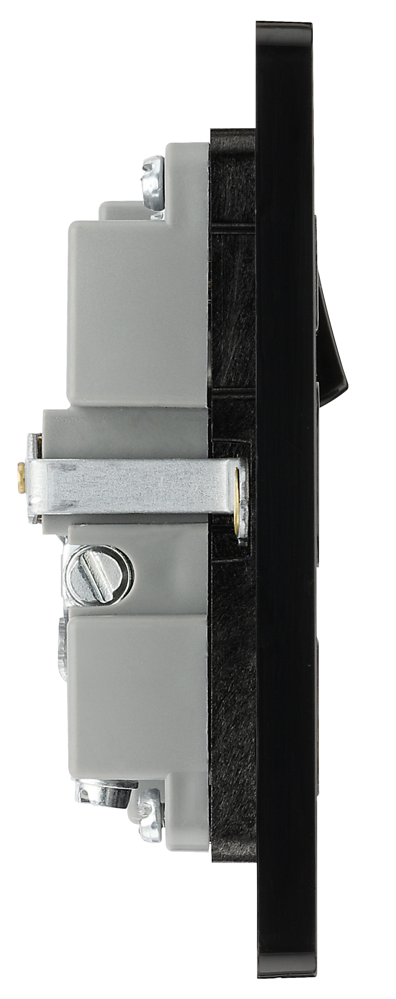 BG Electrical Evolve Matt Grey - Single, switched, single pole, with 2 x USB A