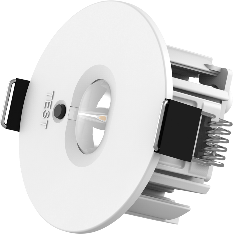 Luceco Tempus Dali - Tempus DALI Recessed Downlight, 3hr, 3W, 220lm, White with Open Area and Corridor Optic