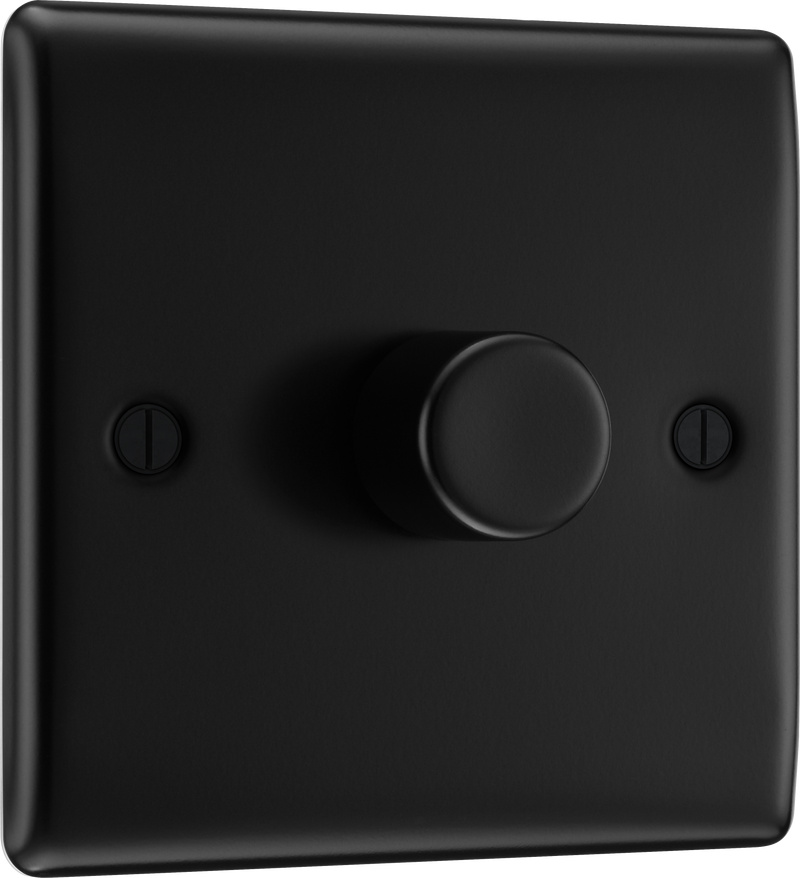 BG Electrical Nexus Metal Matt Black - Single, 2 way push 200W