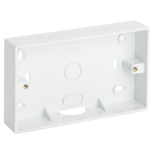 D-Line Trunking - Twin Surface Box, White - 35mm depth