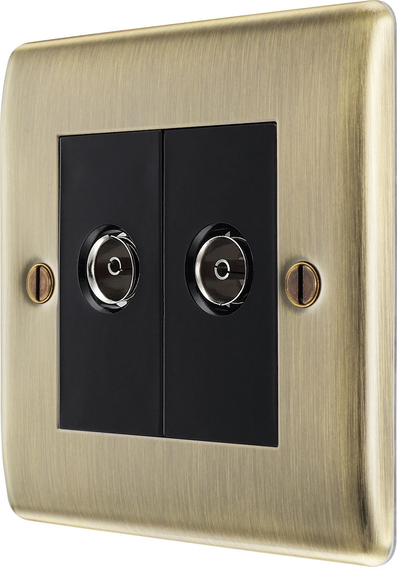 BG Electrical Nexus Metal Antique Brass - Double co-axial