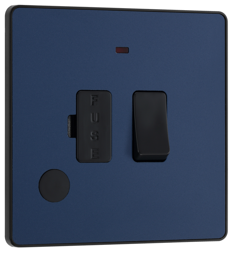 BG Electrical Evolve Matt Blue - Switched and fused with indicator