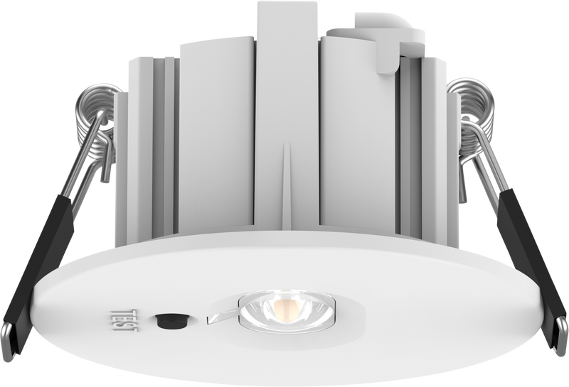 Luceco Tempus Dali - Tempus DALI Recessed Downlight, 3hr, 3W, 220lm, White with Open Area and Corridor Optic