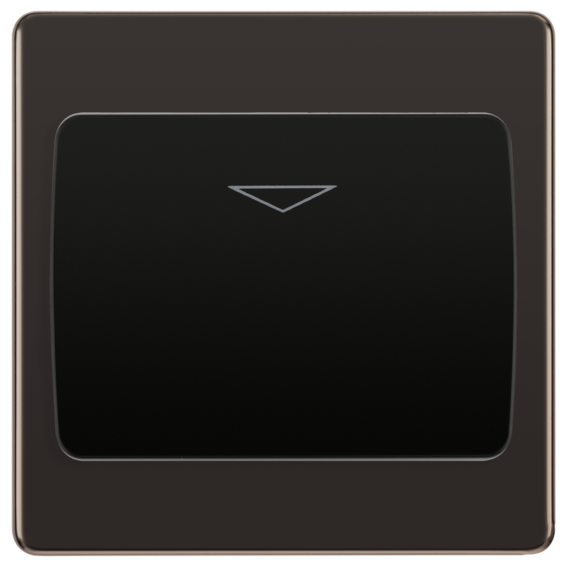 BG Electrical Flatplate Screwless Black Nickel - Hotel key card switch