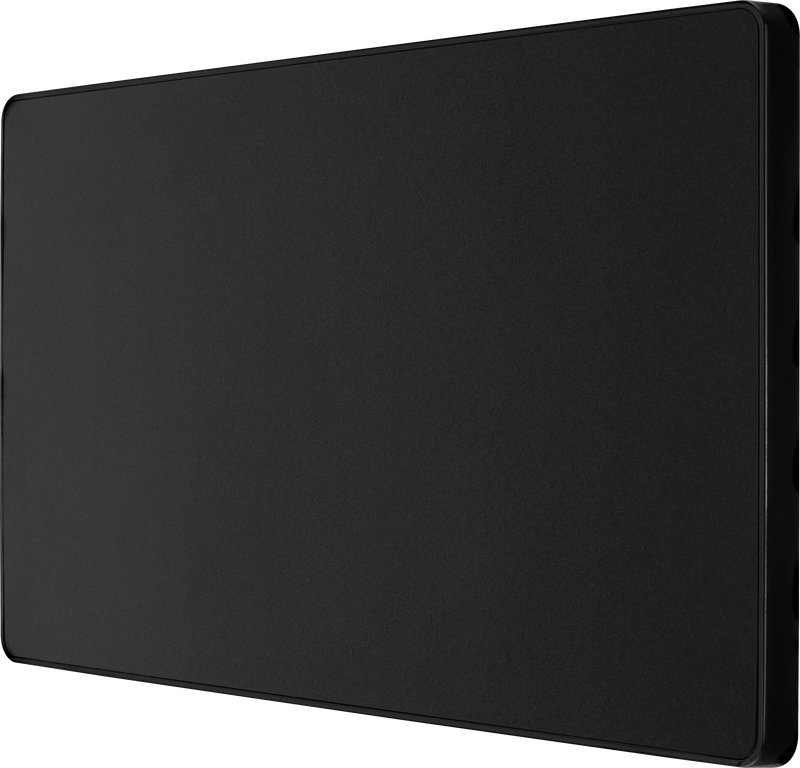BG Electrical Evolve Matt Black - Double, blank plate
