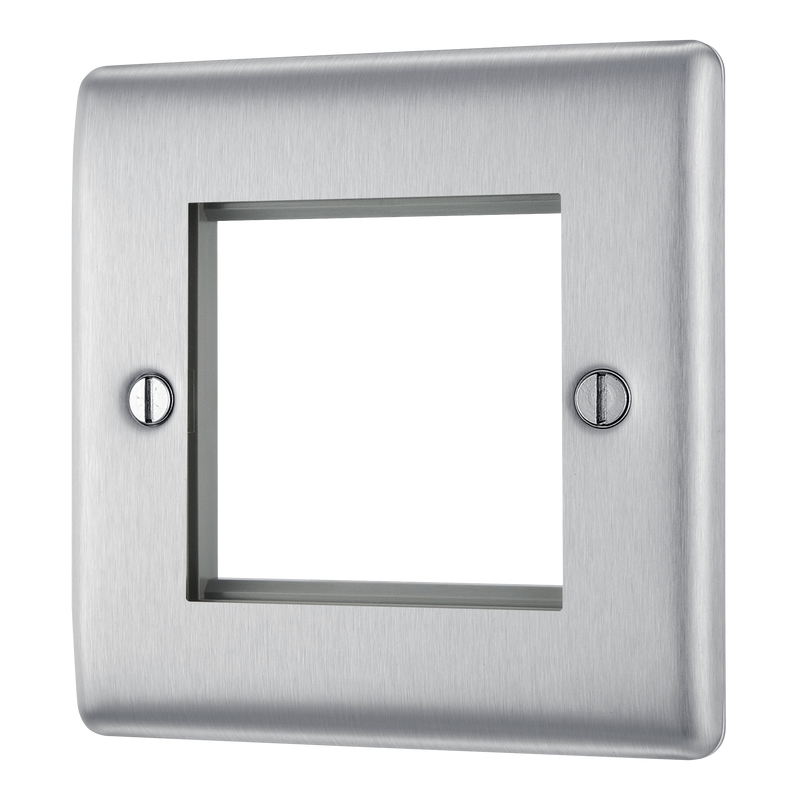 BG Electrical Euro Module - 2 module - square