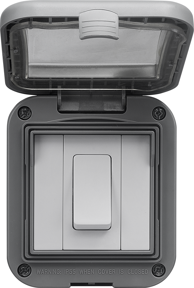 BG Electrical Weatherproof IP55 - Single, 2 way switch, IP55