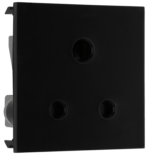 BG Electrical Euro Module - 5A round pin, unswitched socket