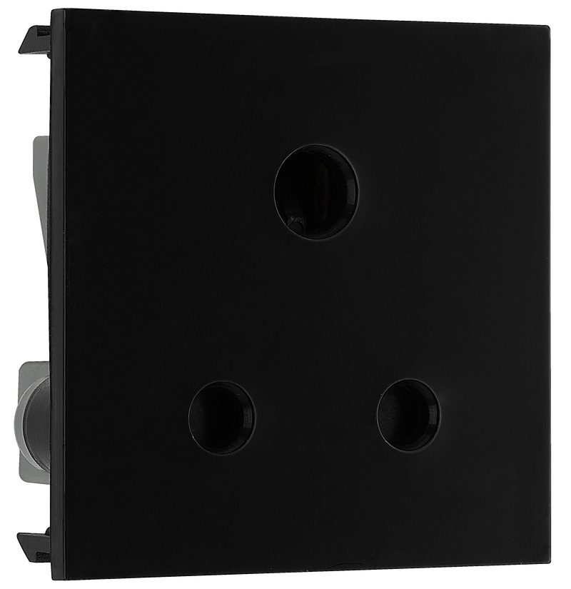 BG Electrical Euro Module - 5A round pin, unswitched socket