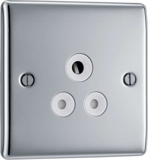 BG Electrical Nexus Metal Polished Chrome - 5A, single, unswitched, round pin