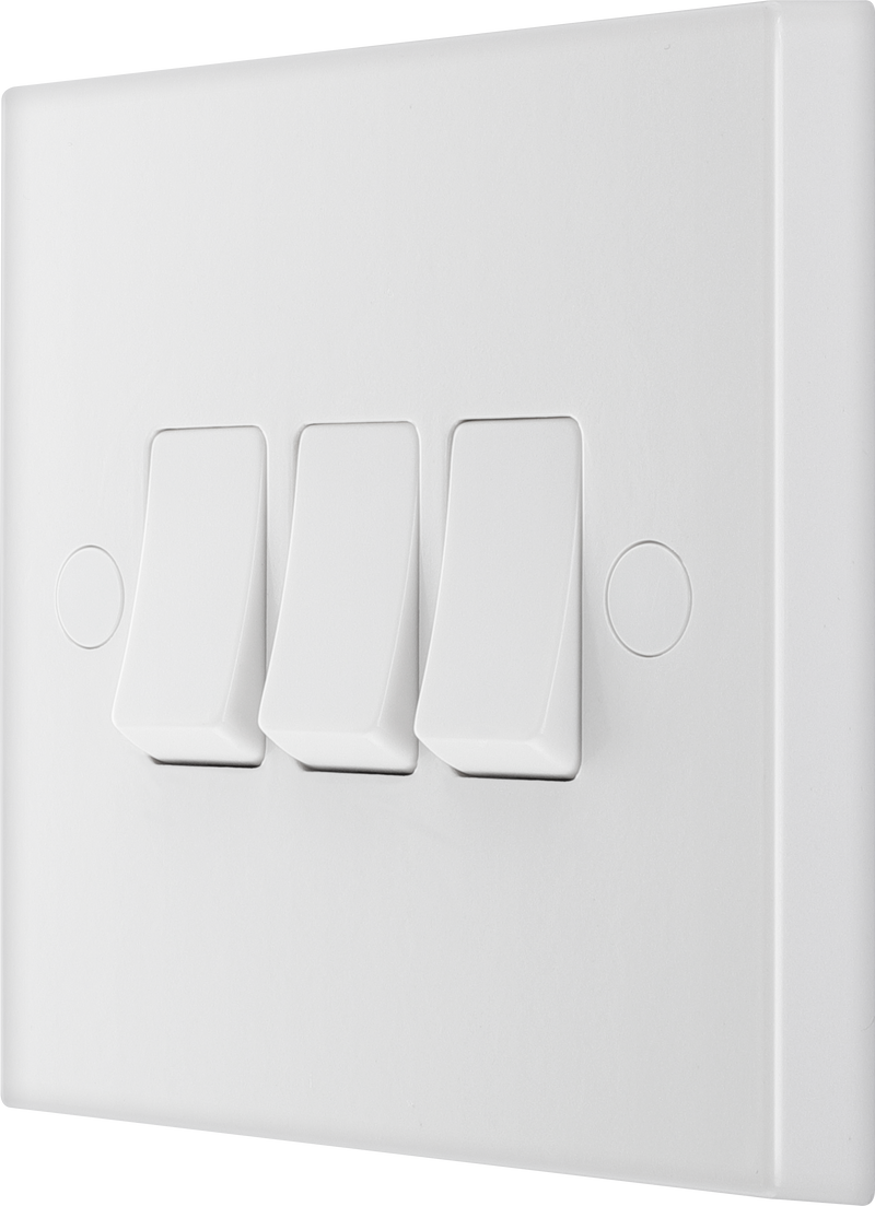 BG Electrical 900 Series - Triple, 2 way switch