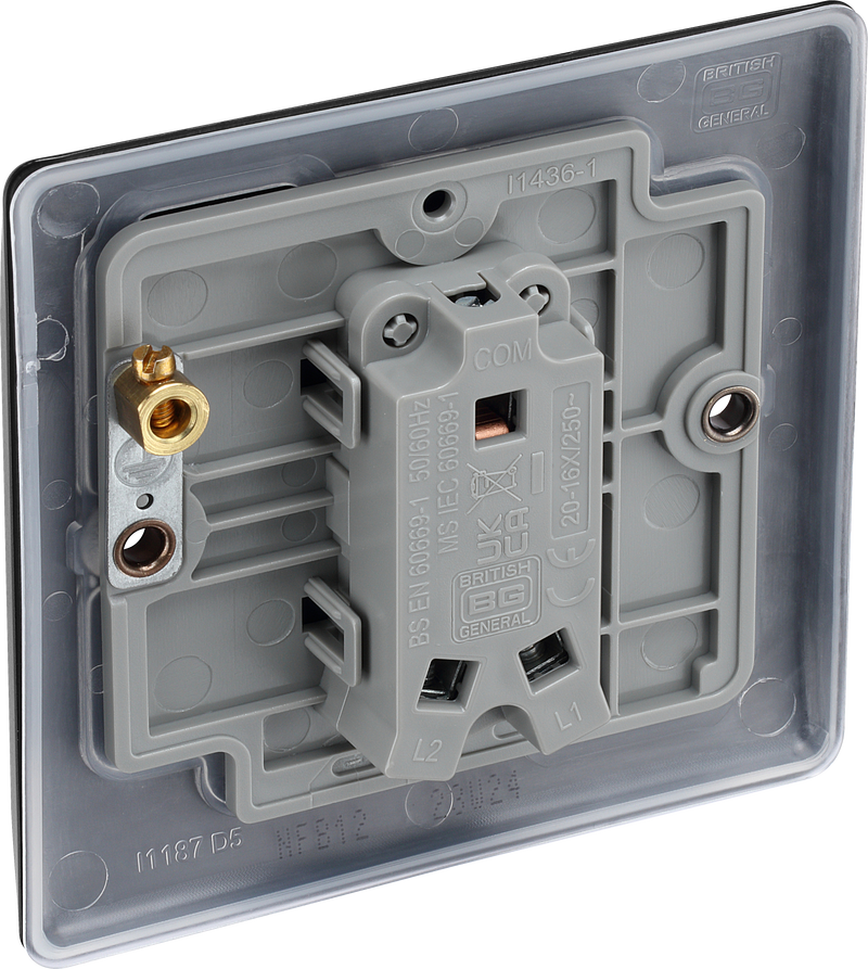 BG Electrical Nexus Metal Matt Black - Single, 2 way switch