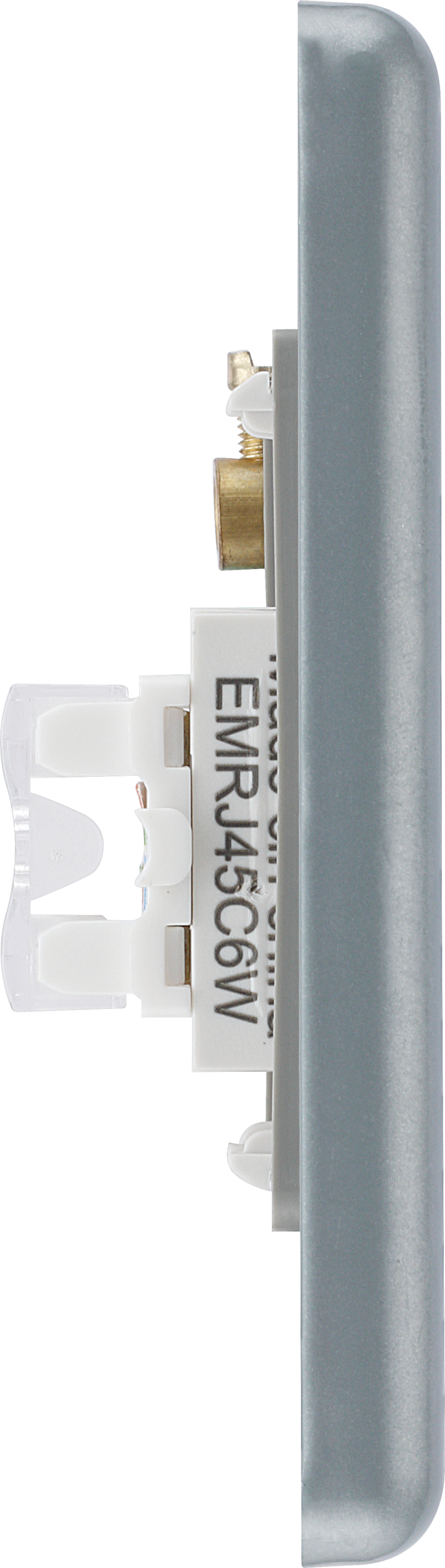 BG Electrical Metal Clad - Single, RJ45 telephone socket